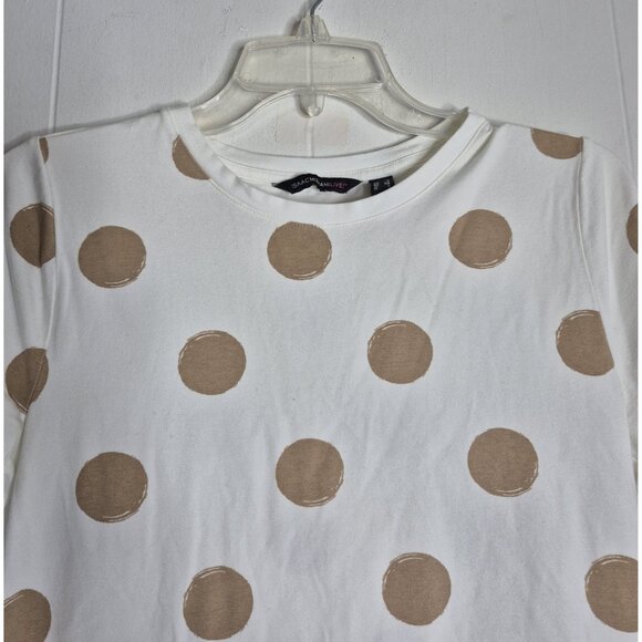 Isaac Mizrahi Live Short Sleeve Polka Dot Blouse Women's Size XS - Picture 2 of 8